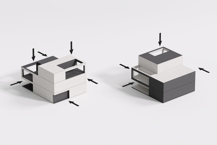 Park Hill - schemat bryly budynku Park Hill - schemat bryly budynku