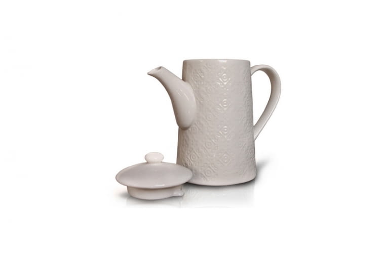 DUKA: czajnik na herbatę z wzorzystej porcelany (850 ml). Przeceniony z 99,90 zł na 49,90 zł. Duka, wyprzedaż, przecena, kuchnia, akcesoria