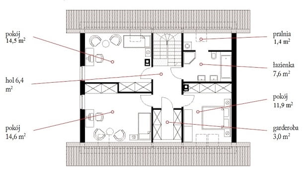 Plan poddasza projekty domów