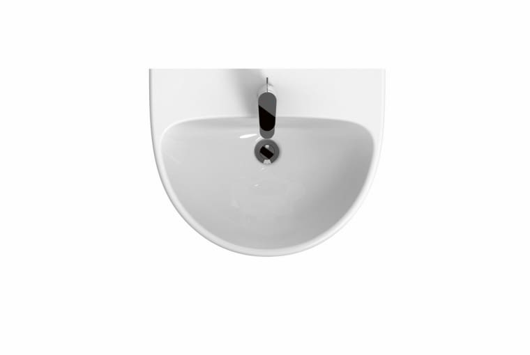 Propozycja marki KOŁO. Umywalka Nova Pro - polecana zwłaszcza do małej łazienki lub toalety. Odkryty syfon nadaje jej nowoczesny charakter, a opływowy klasyczny kształt umożliwia dopasowanie także do bardziej tradycyjnych wnętrz. Umywalka ma fabrycznie przygotowany otwór na baterię, umieszczony centralnie oraz odpływ przelewowy, który zapobiega przelaniu się wody przez krawędź urządzenia, co chroni łazienkę przed zalaniem. Wymiary: szer. 60/gł. 48 cm. Cena: 226 zł