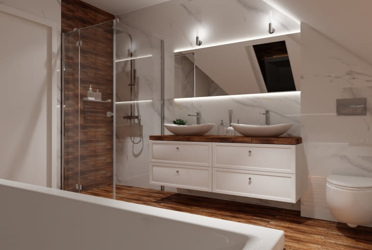 Łazienka na poddaszu