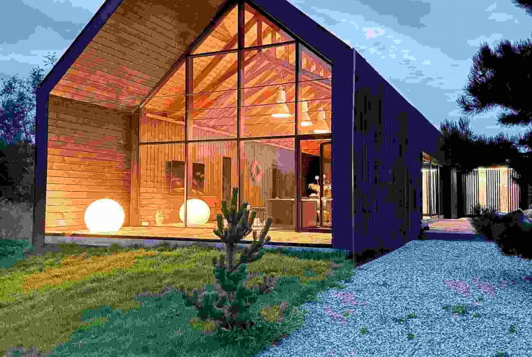 Zarówno budynek główny, jak i pozostałe bryły utrzymane są w prostej, minimalistycznej formie, uzyskując przy tym współczesny i ponadczasowy charakter miejsca i architektury Zarówno budynek główny, jak i pozostałe bryły utrzymane są w prostej, minimalistycznej formie, uzyskując przy tym współczesny i ponadczasowy charakter miejsca i architektury