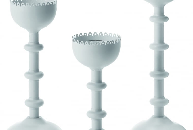 Świeczniki, stal, wys. od 22 cm 79 zł/3 szt. IKEA