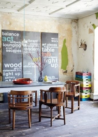 Nowy trend! Zniszczone znaczy ładne. vintage, wnętrza, duński design, ściany