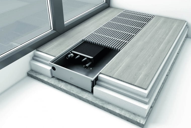 Aluminiowo-miedziana konstrukcja wymiennika ciepła zapewnia krótki czas reakcji, a tym samym umożliwia szybkie ogrzanie pomieszczeń. Szerokie możliwości montażu dzięki rozwiązaniom specjalnym, np. modelom w wykonaniu łukowym, kątowym lub z wycięciami