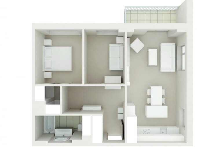 Mieszkanie ma 66 m kw.