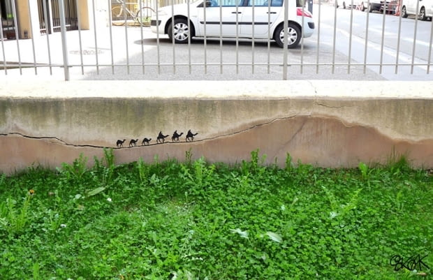 Autor: Oak Oak sztuka, street art