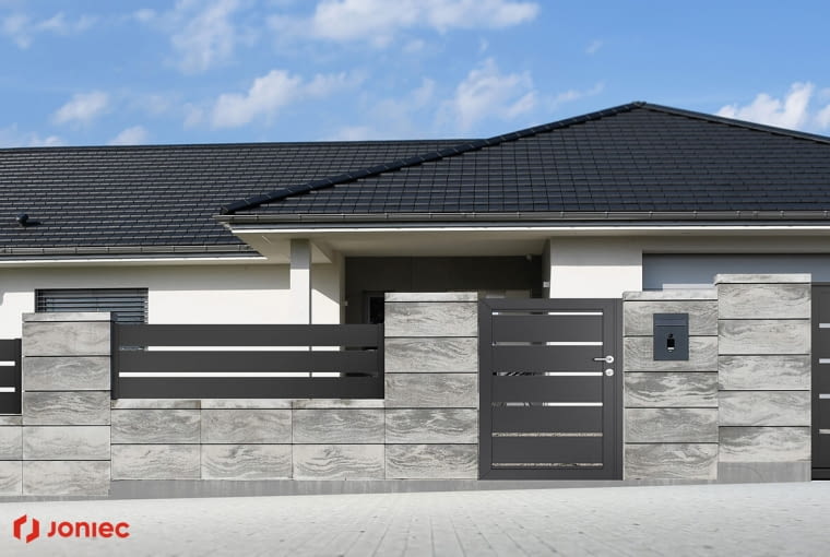 Ogrodzenie modułowe ROMA Mega, kolor galena