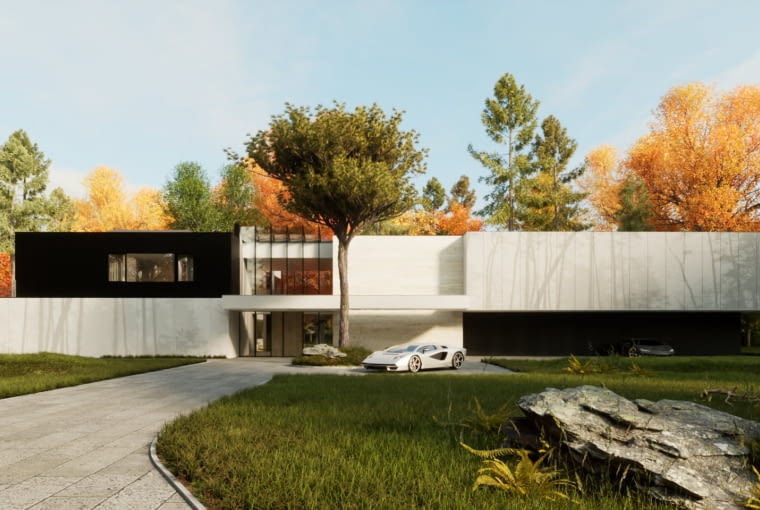 Rezydencja Horyzontalna. Proj. Exterio