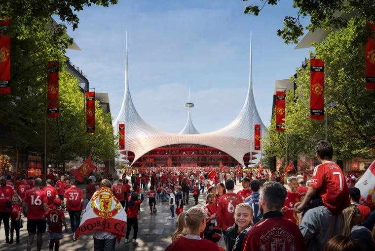 Nowy stadion klubu Manchester United. Proj. Foster + Partners