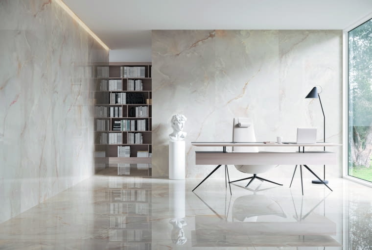 Gres polerowany pozwala na najdokładniejsze odwzorowanie rysunku naturalnych materiałów i z tego względu jest chętnie wykorzystywany we wnętrzach Gres polerowany pozwala na najdokładniejsze odwzorowanie rysunku naturalnych materiałów i z tego względu jest chętnie wykorzystywany we wnętrzach