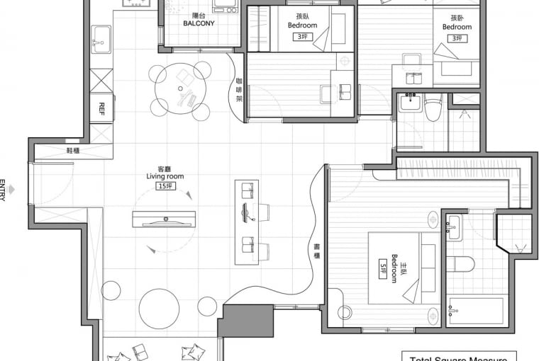 Nowoczesne mieszkanie na Tajwanie; proj. House Design nowoczesne mieszkanie, funkcjonalne mieszkanie, oryginalne mieszkanie, obrotowy telewizor