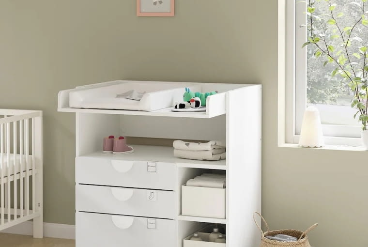 Stół do przewijania SMÅSTAD Pokój dla niemowlaka IKEA