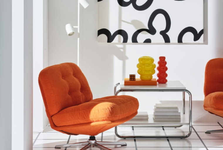 Kolekcja Nytillverkad IKEA - fotel obrotowy DYVLINGE