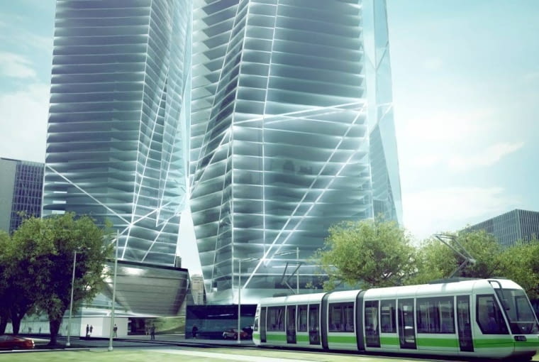 Projekt ponad 300-metrowych wieżowców w Krakowie SLOWA KLUCZOWE: