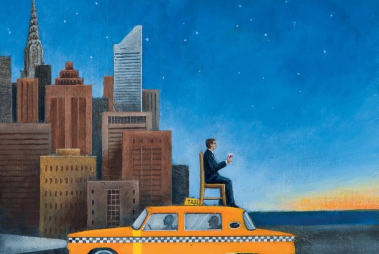 Rafał Olbiński. NY TAXI - Akryl i olej na płótnie