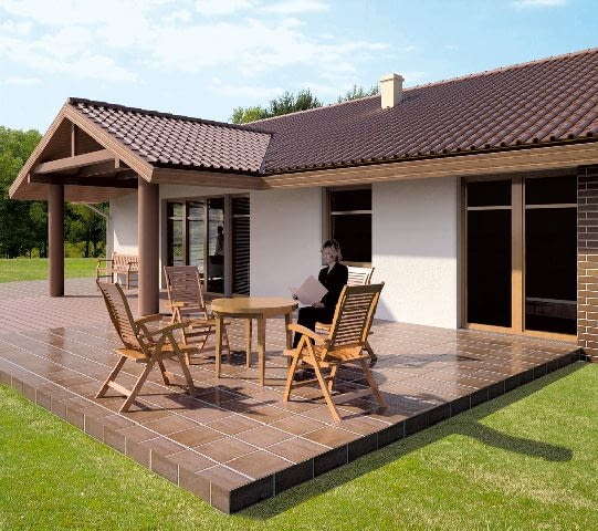 Widok od strony ogrodu Widok od strony ogrodu