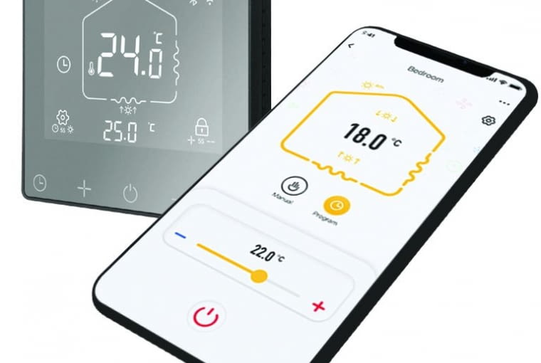 Do sterowania elektrycznym ogrzewaniem płaszczyznowym można stosować różnego rodzaju  termostaty programowalne. Bardzo wygodne jest sterowanie zdalne za pomocą specjalnej  aplikacji zainstalowanej na smartfonie