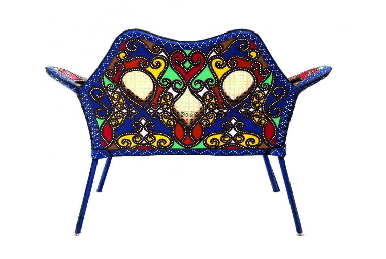 Ławka z najnowszej kolekcji Cangaço inspirowanej XIX-wiecznymi strojami brazylijskich rzezimieszków, proj. Fernando i Humberto Campana dla marki Firma Casa.