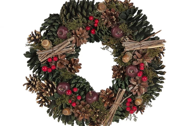 Wieniec świąteczny NURMES Zielony 35 cm Wieniec świąteczny NURMES Zielony 35 cm