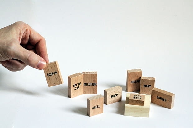 Minimalistyczna szopka; proj. Emilie Voirin szopka, minimalistyczna szopka, nowoczesna szopka