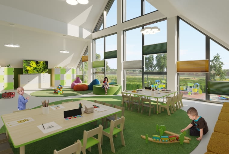 Żłobek w Czernikowie - sala nr 2. Proj. M&R Biuro Projektów