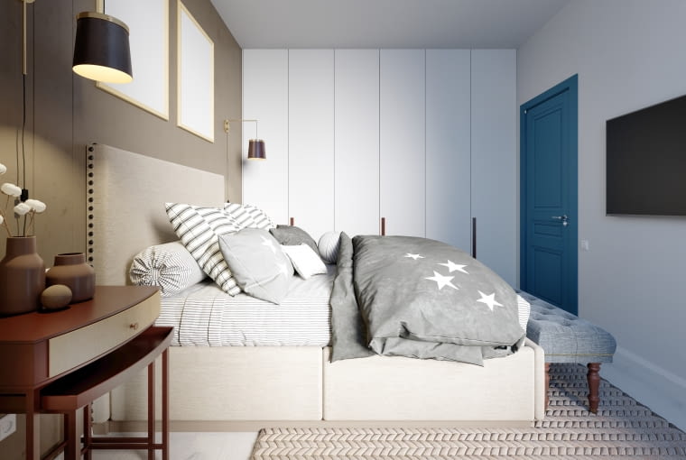 Mała sypialnia - pomysł na aranżację