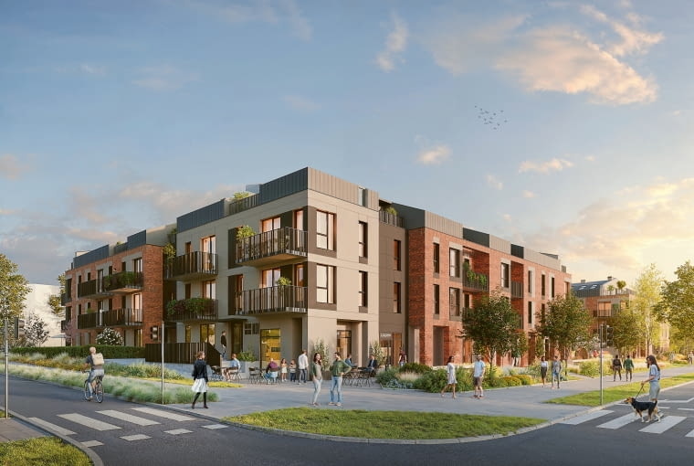 Cukrownia w Pruszczu Gdańskim. Etap 1 - skrzyzowanie Chopina i nowoprojektowanej ulicy Cukrownia w Pruszczu Gdańskim. Etap 1 - skrzyzowanie Chopina i nowoprojektowanej ulicy