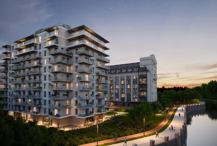 Wizualizacja inwestycji „Elewator. Mieszkania i Lofty” we Wrocławiu