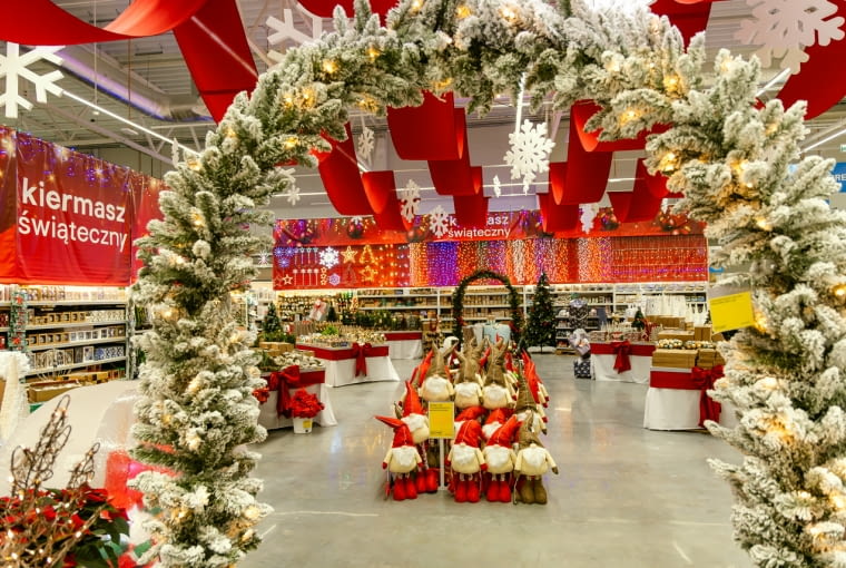 Świąteczna wypożyczalnia choinek w sklepach Castorama