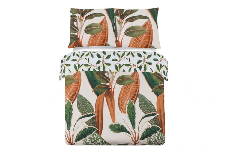 Komplet pościeli w egzotyczne liście LAGOS 160x200 cm 99,90zł
