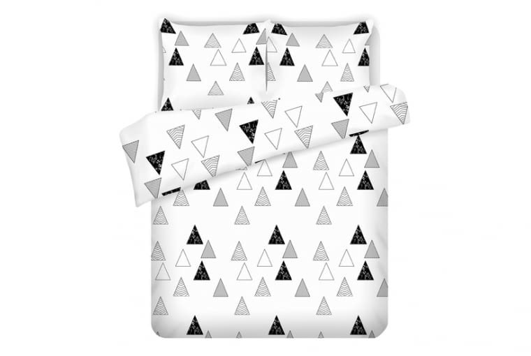 Komplet pościeli LOOSE BLACK&WHITE TRÓJKĄTY 160x200 cm 99,90zł