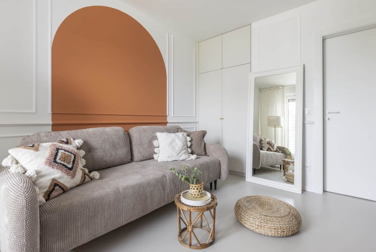 PROJEKT: Nowoczesny dom z elementami boho PROJEKT: Nowoczesny dom z elementami boho