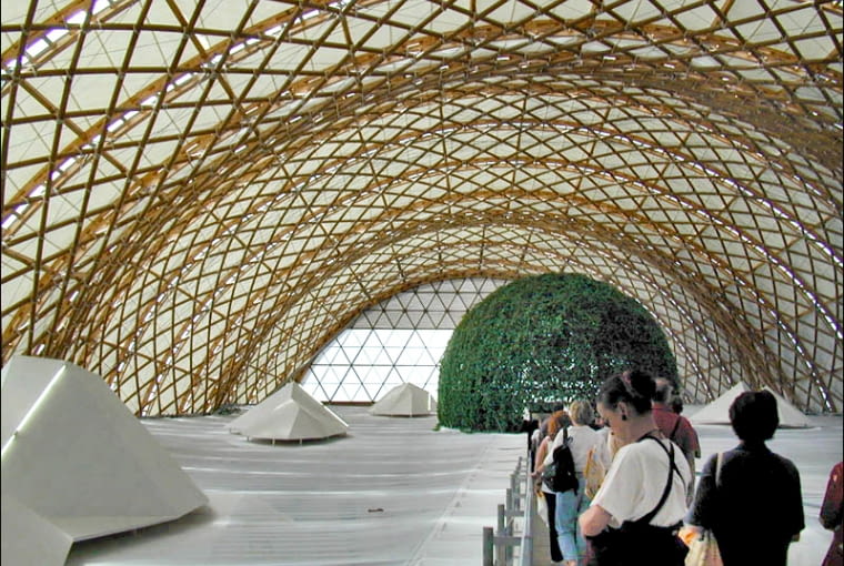 Pawilon Japoński na expo w Hanowerze (2000), Shigeru Ban - przykład architektury z drewna i papieru Pawilon Japoński na expo w Hanowerze (2000), Shigeru Ban - przykład architektury z drewna i papieru