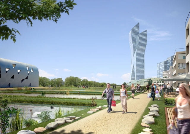 Kruszenie Skry i ratusza Drapacze chmur na Polu Mokotowskim obok stadionu Skry? Wczoraj firma Global Partners przekonywała w Pałacu Kultury urzędników i radnych, że to fantastyczny pomysł. 28 lutego Materiały inwestora