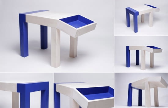 Stolik - pies; proj. Quentin de Coster meble, design, pokój dziecięcy