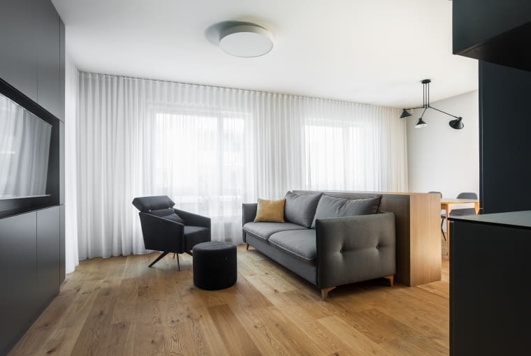 Salon w stylu minimalistycznym minimalizm