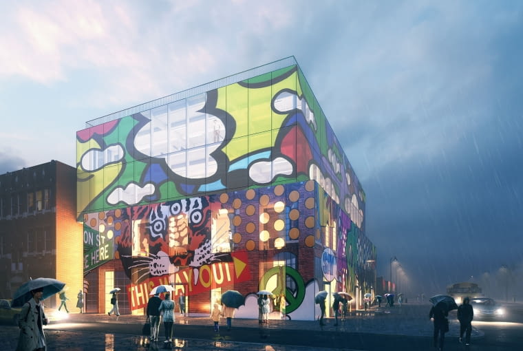 Glass Mural - biurowiec ze szklanymi muralami od MVRDV Glass Mural - biurowiec ze szklanymi muralami od MVRDV