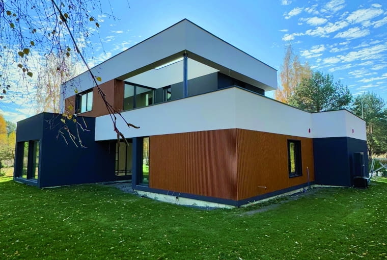 Nowoczesna rezydencja na narożnej działce Nowoczesna rezydencja na narożnej działce