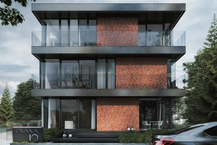 Dom Czerwony, blok mieszkalny, budynek mieszkalny, blok, nowoczesny blok