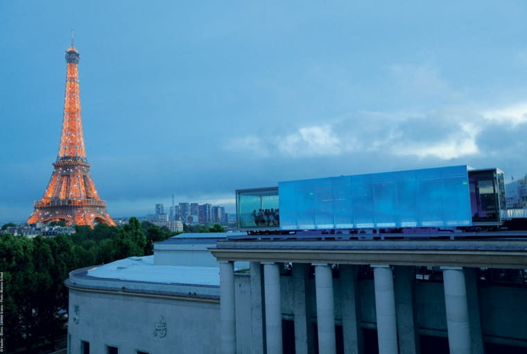 Restauracja Nomiya na dachu Palais de Tokyo. Jest ona częścią projektu artystycznego Art House. ciekawostki, nietypowe budynki, paryż, restauracja, francja, ciekawostki, nietypowe budynki, paryż, restauracja, francja, Nomiya, Art House
