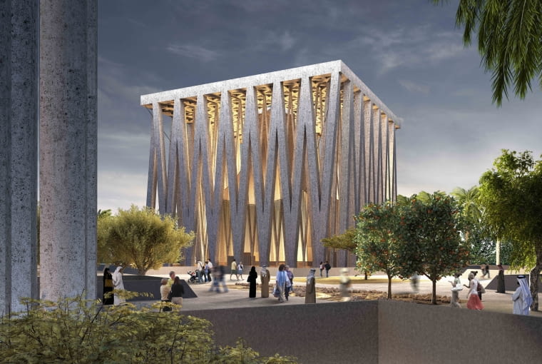 Dom Abrahama w Abu Zabi - synagoga. Proj. Adjaye Associates Dom Abrahama w Abu Zabi - synagoga. Proj. Adjaye Associates