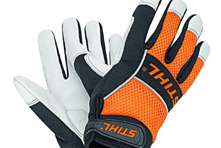 Rękawice ochronne amortyzujące drgania pilarki, ok. 65 zł, Stihl.