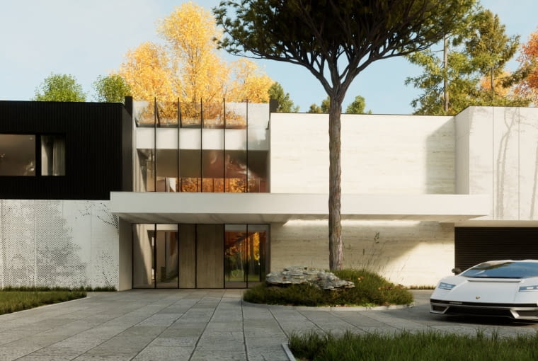 Rezydencja Horyzontalna. Proj. Exterio