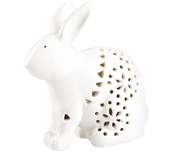 Empik: Porcelanowy zając z podświetleniem LED - 23,90 zł. święta, wielkanoc, jak ozdobić świąteczny stół, świąteczne dekoracje, wielkanocne dekoracje, empik, wielkanocny stół