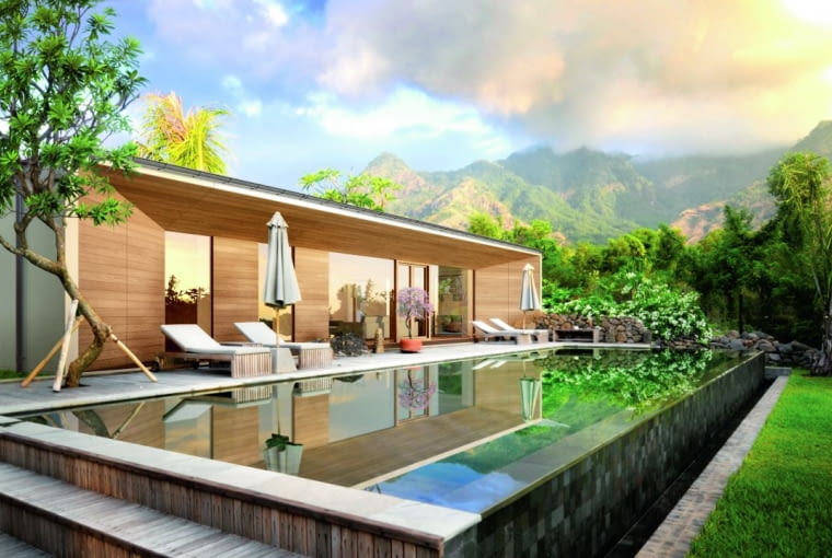 Elewacja ogrodowa - widok od południowego zachodu Elewacja ogrodowa - widok od południowego zachodu