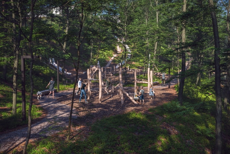 Nowa strefa rekreacyjna nad Potokiem Oruńskim w Gdańsku Jasieniu