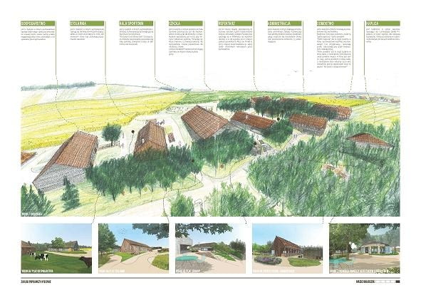 proj. mgr inż. arch. Maciej Bojarczuk - Zakład poprawczy w Ulowie; promotor: mgr inż. arch. Michał Leszczyński proj. mgr inż. arch. Maciej Bojarczuk - Zakład poprawczy w Ulowie; promotor: mgr inż. arch. Michał Leszczyński