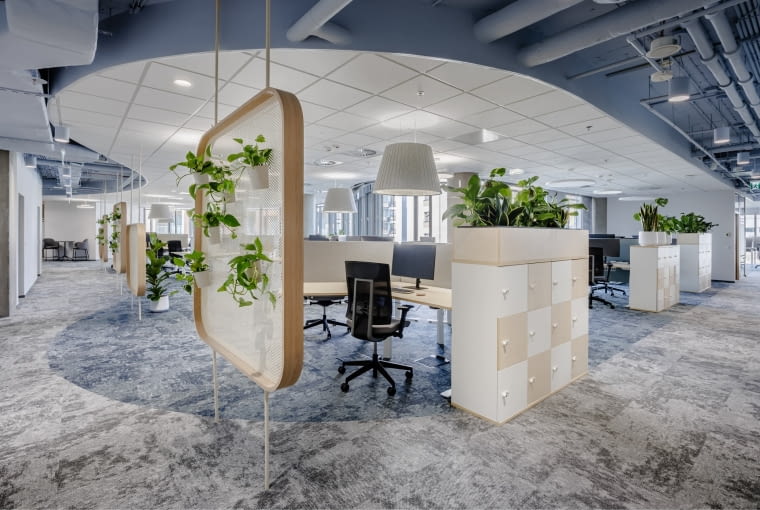 Wnętrza biura firmy Michelin. Proj. Colliers Define