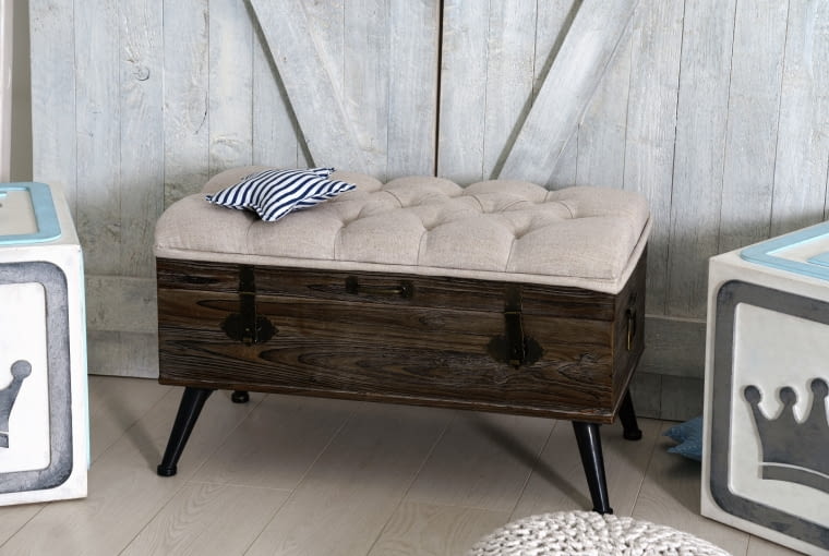 Skrzynia na zabawki z tapicerowanym siedziskiem Skrzynia na zabawki z tapicerowanym siedziskiem